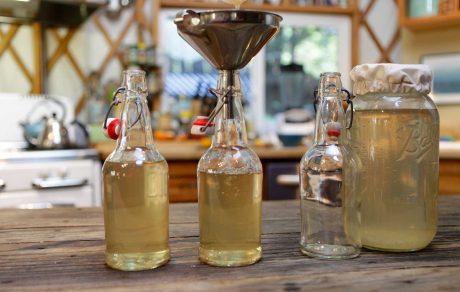 Water Kefir Frequently Asked Questions grains fermentation in a glass jar.